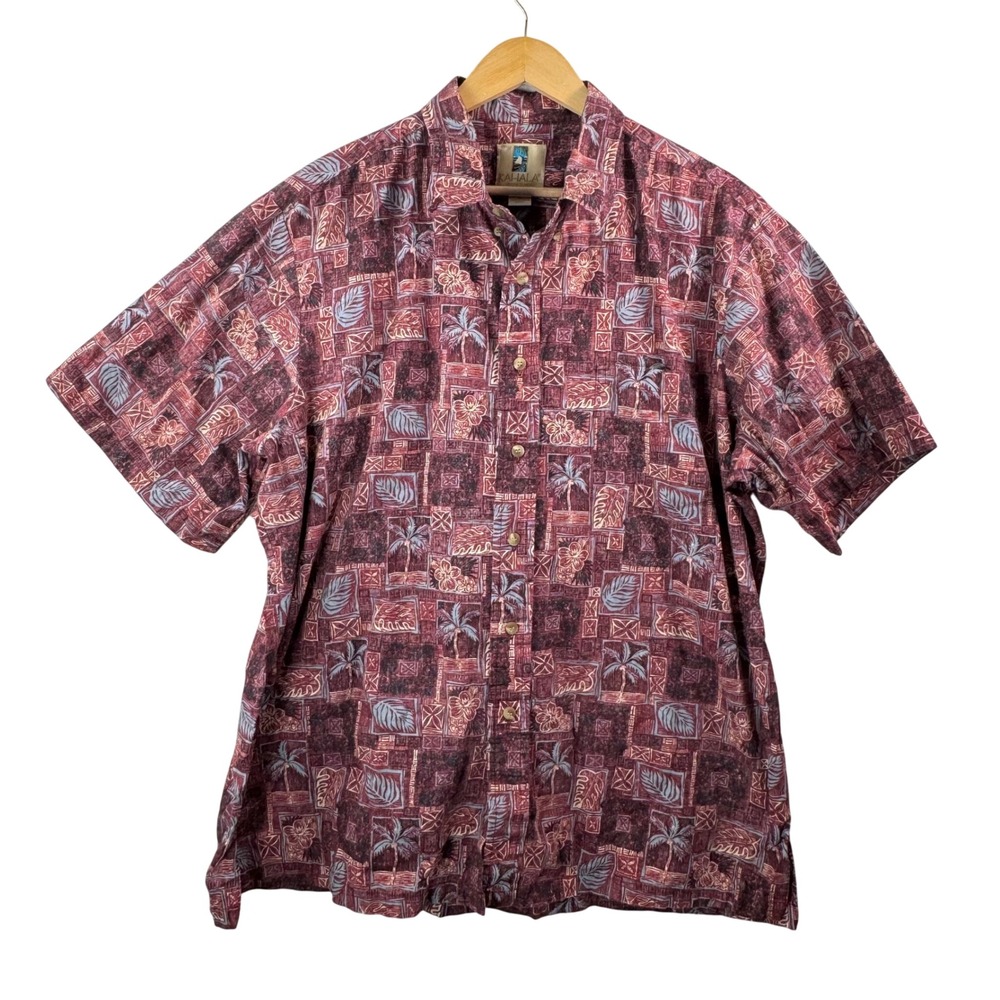 Kahala Hawaiian Islands 100% Cotton XL Aloha Shirt Handcrafted in Hawaii‎
